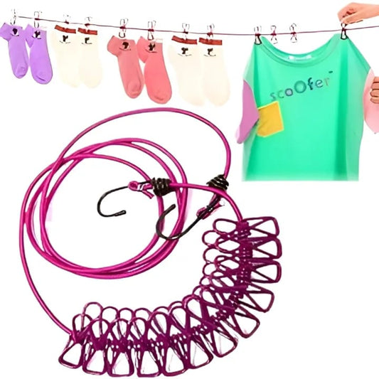 12 Clip Clothing Rope