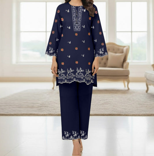 2-Piece Embroidered Suit