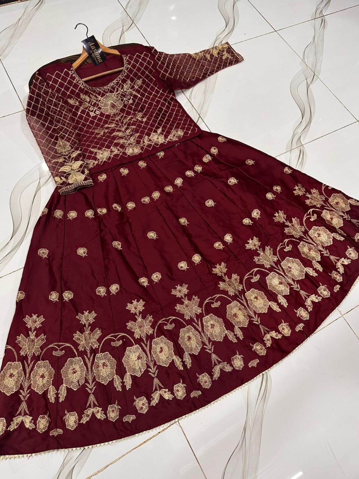 2-Piece Long Flare Skirt