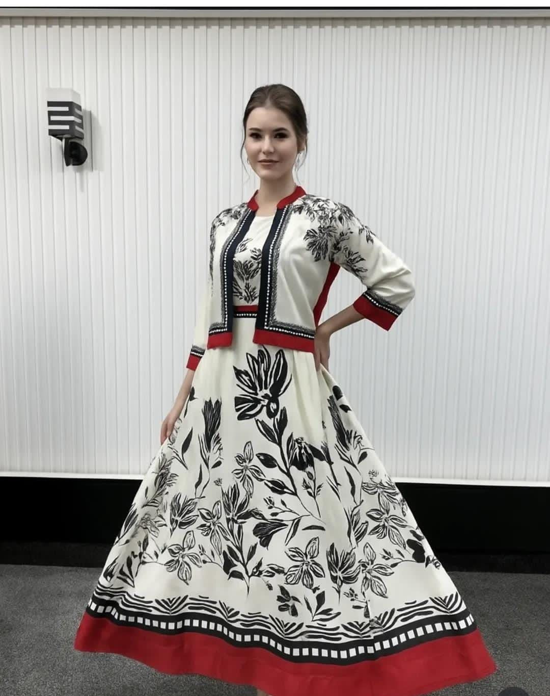 2-Piece Printed Frock