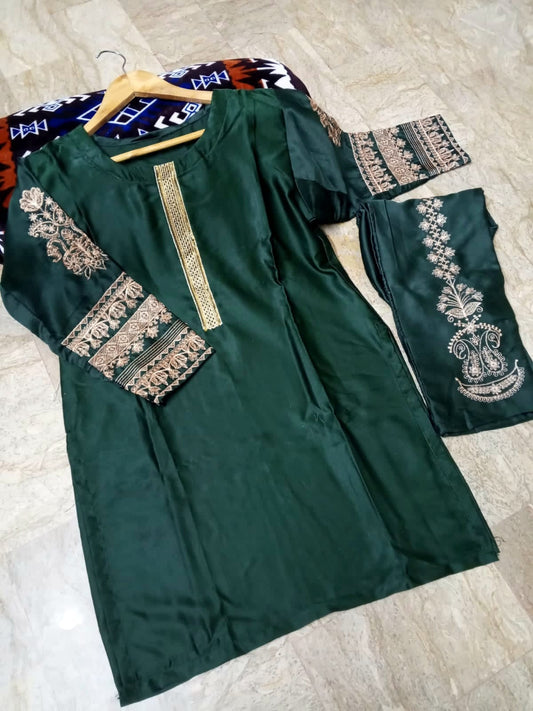 2PC Embroidered Suit