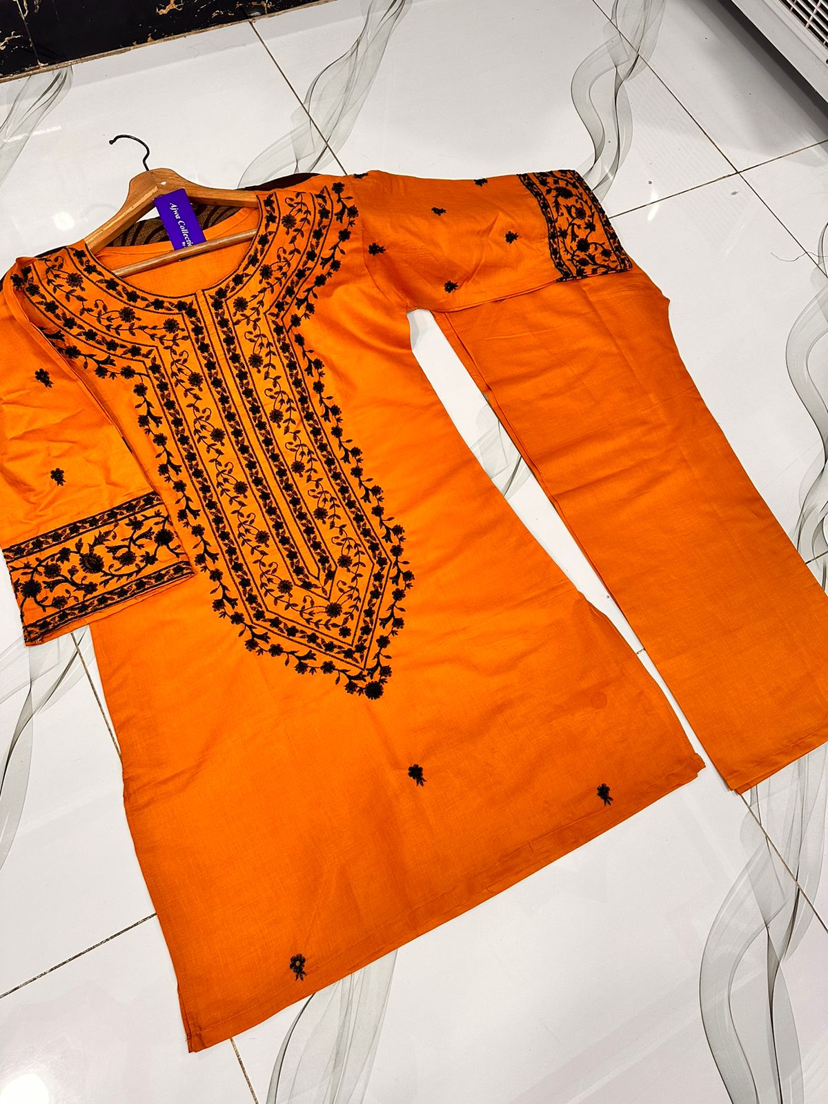 2Pc Embroidered Suit