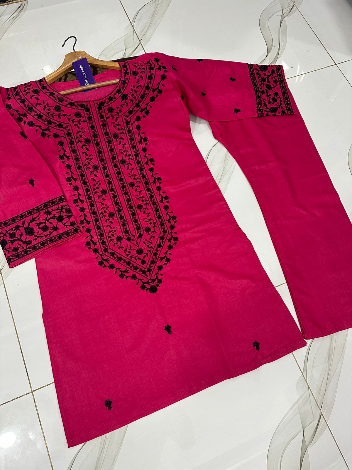 2Pc Embroidered Suit