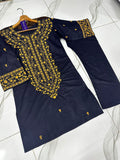 2Pc Embroidered Suit
