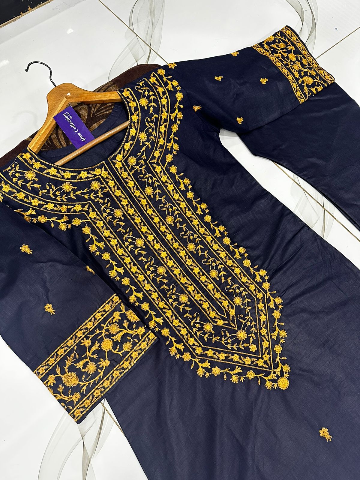 2Pc Embroidered Suit