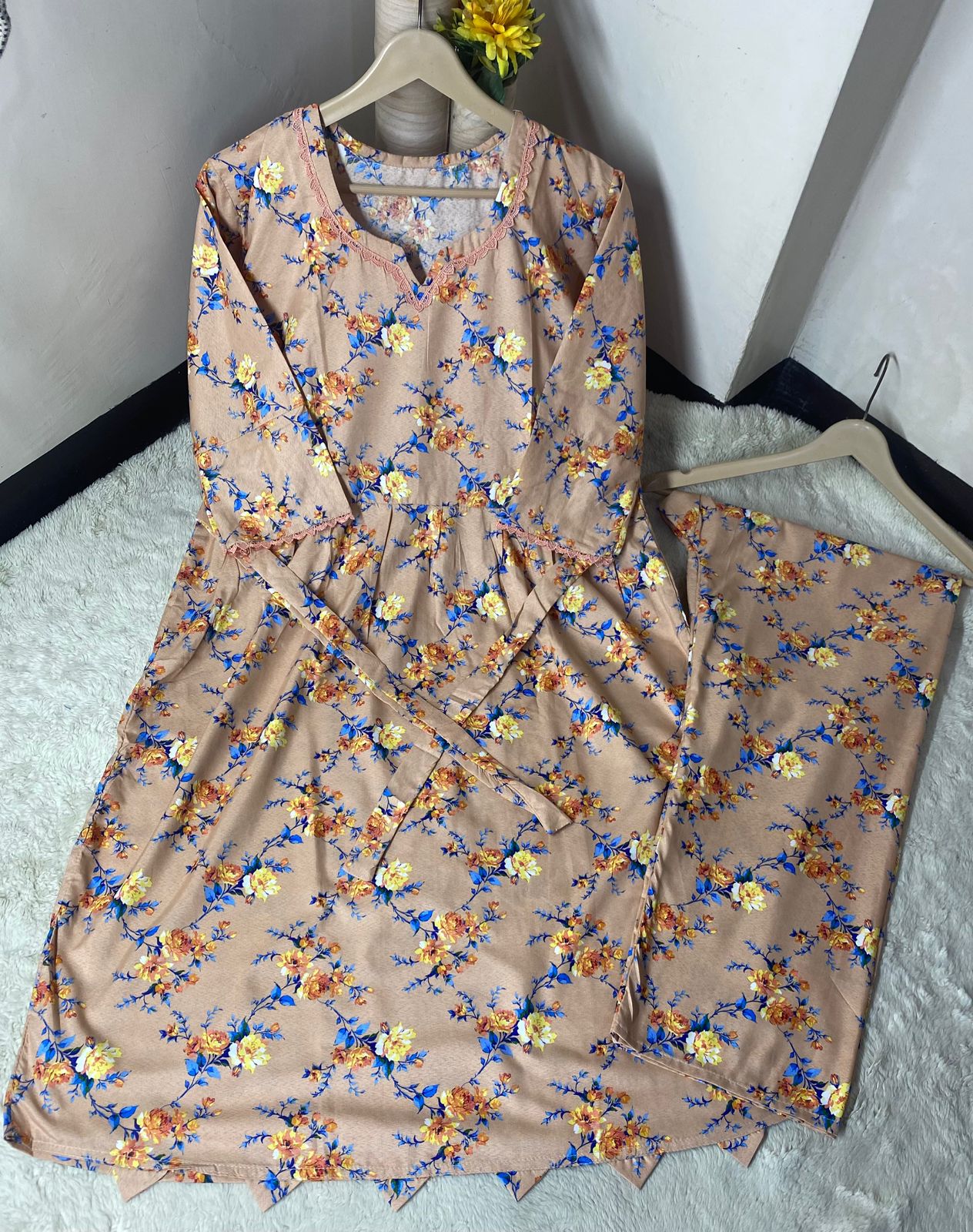 2Pc Printed Frock