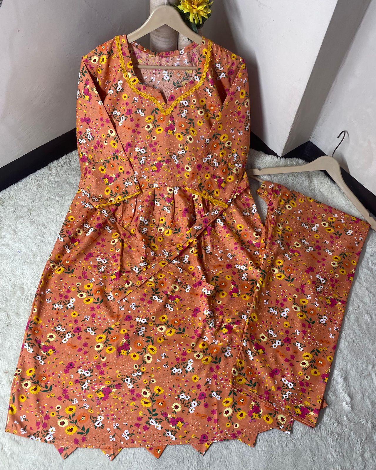 2Pc Printed Frock