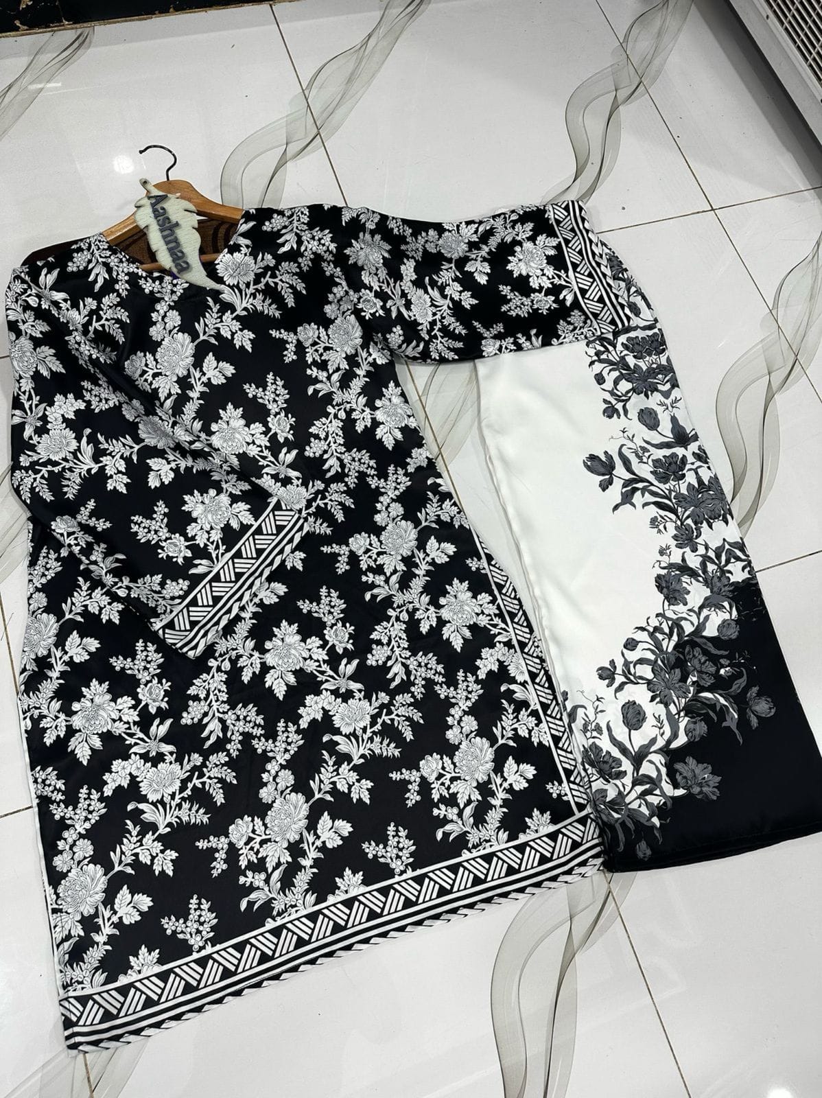 2Pcs Printed Suit