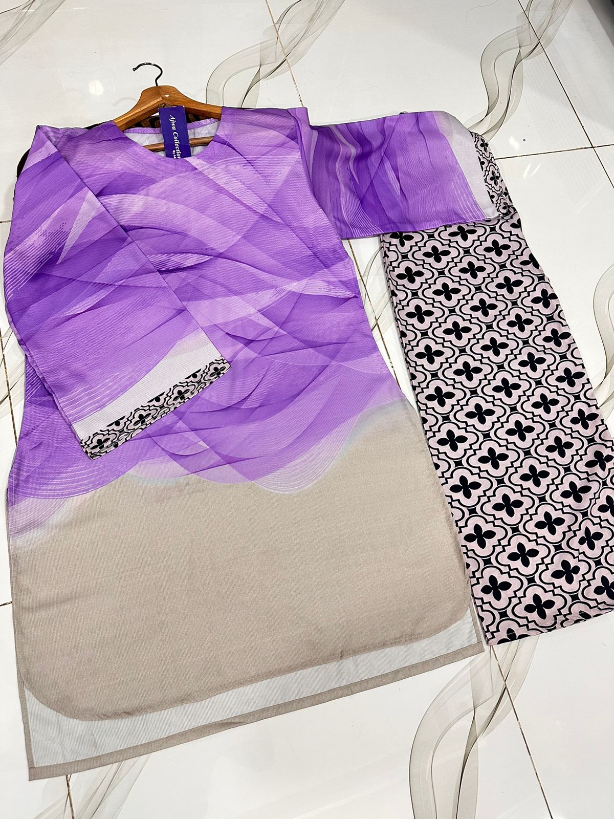 2Pcs Printed Suit