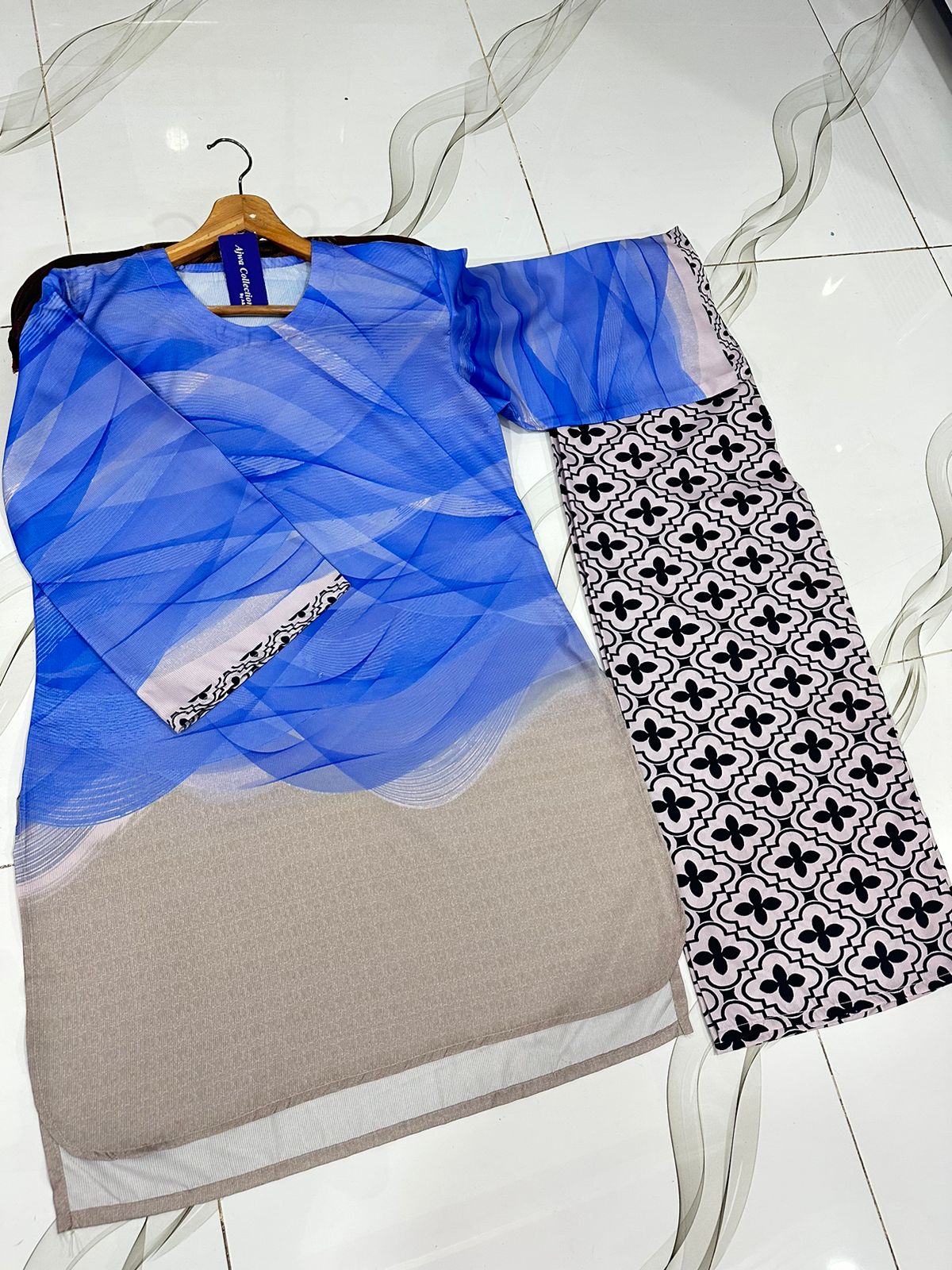 2Pcs Printed Suit