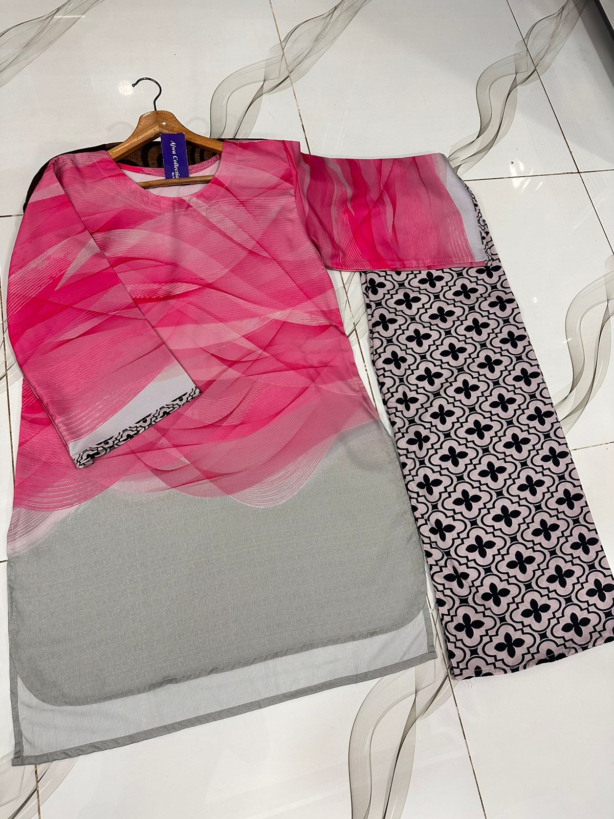 2Pcs Printed Suit