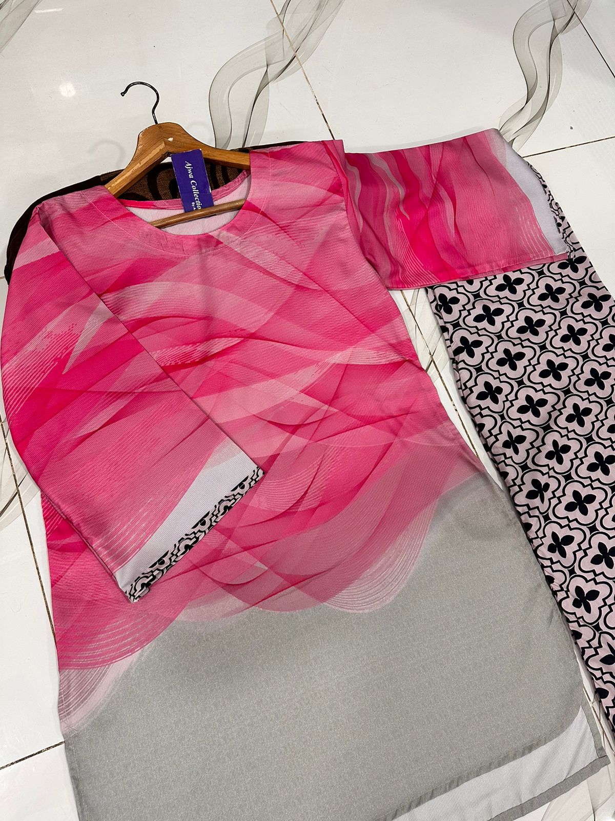 2Pcs Printed Suit