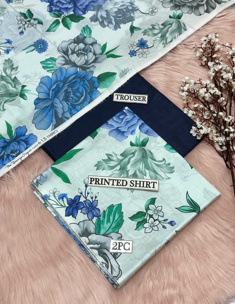 2Pcs Unstitched Suit