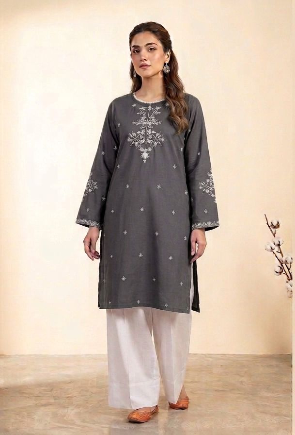 2 Piece Embroidered Kurti