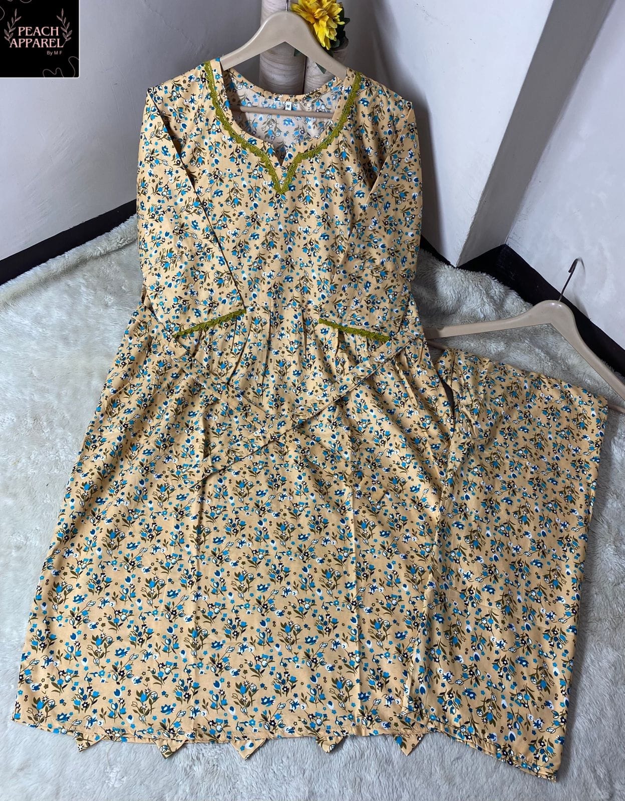 2Pcs Printed frock