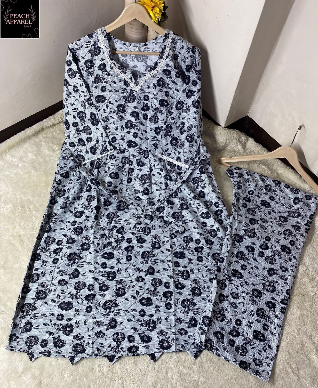 2Pcs Printed frock