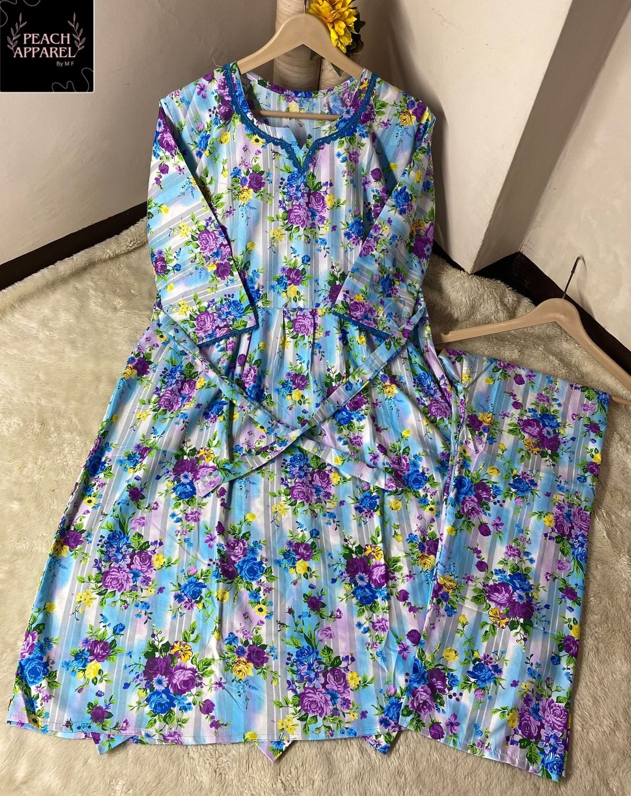 2Pcs Printed frock