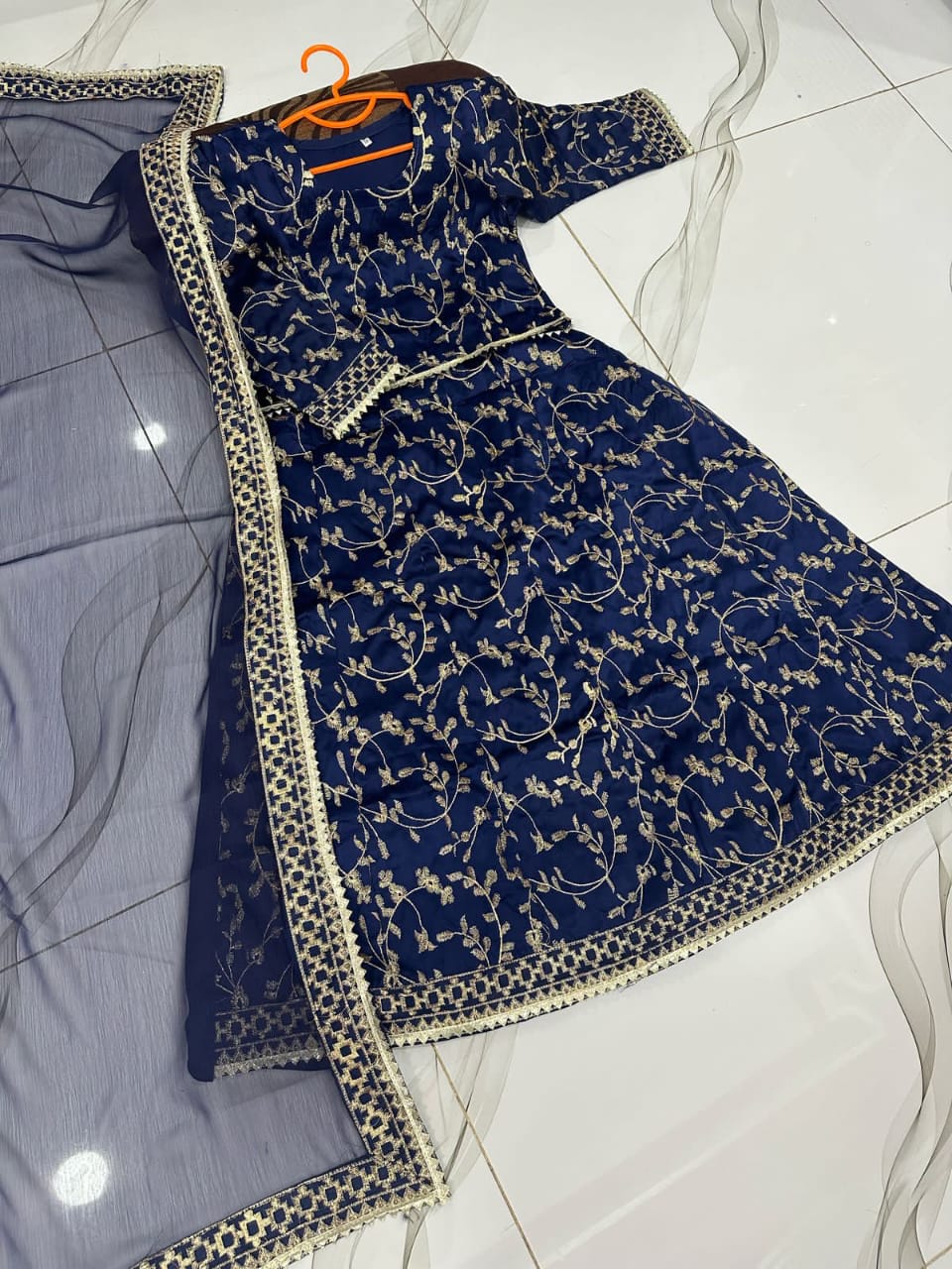 3-Piece Embroidered Maxi