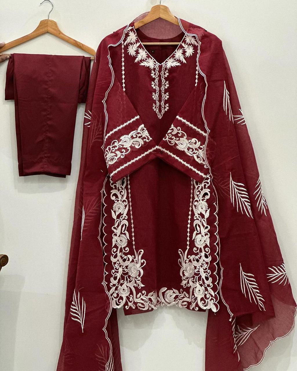3-Piece Embroidered Suit