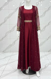 3-Piece Embroidered Pearl Maxi