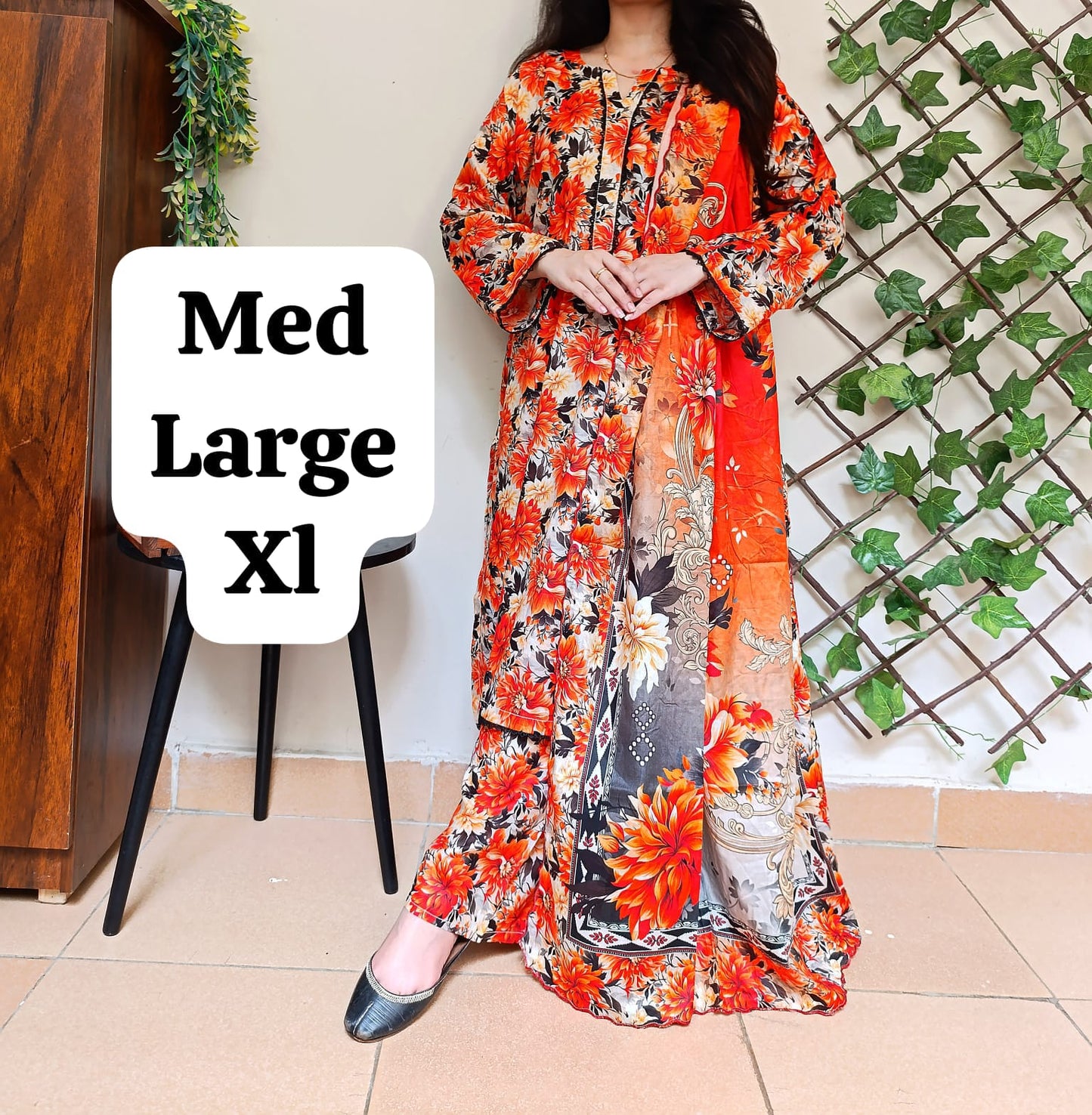 3Pc Lawn Suit