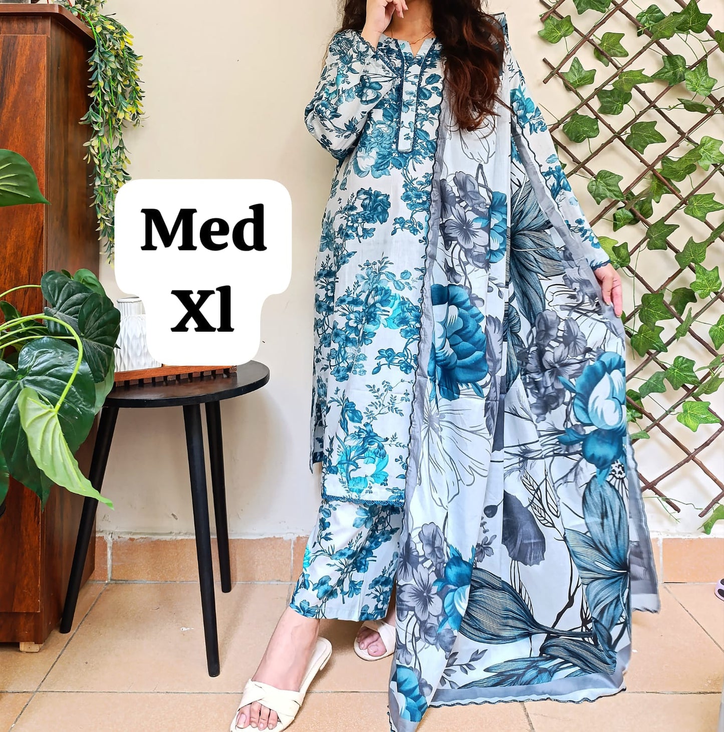 3Pc Lawn Suit