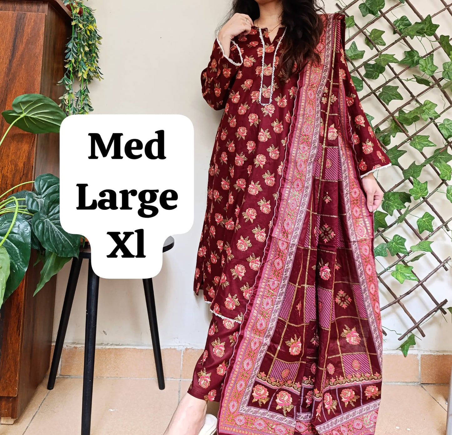 3Pc Lawn Suit