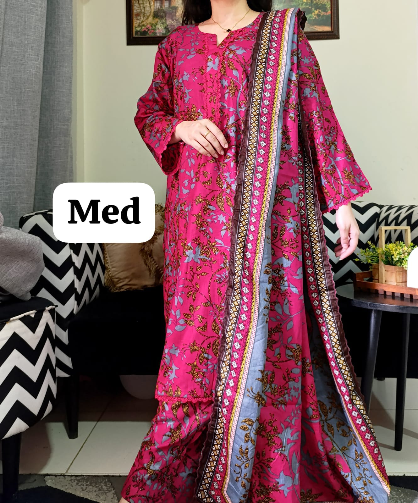 3Pc Lawn Suit