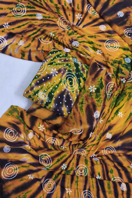 3Pcs Chundri Print Suit