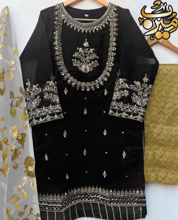 3Pcs Embroidered Shirt
