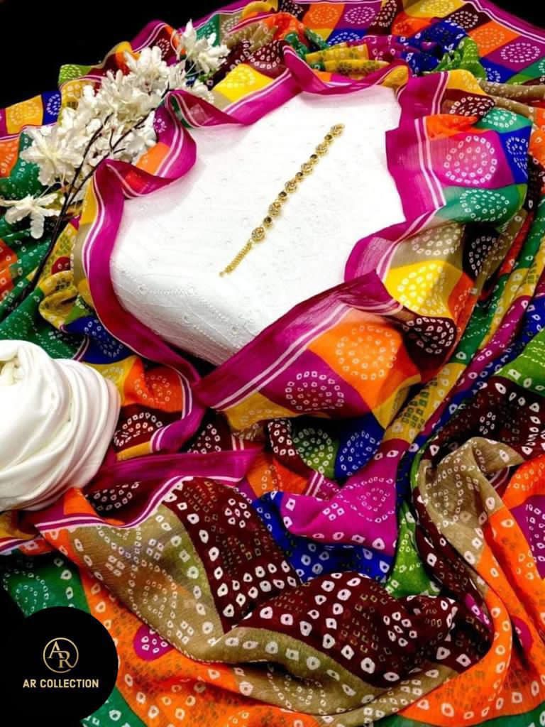 3Pcs Embroidered Suit