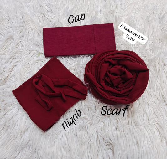 3Pcs Nikab Scarf