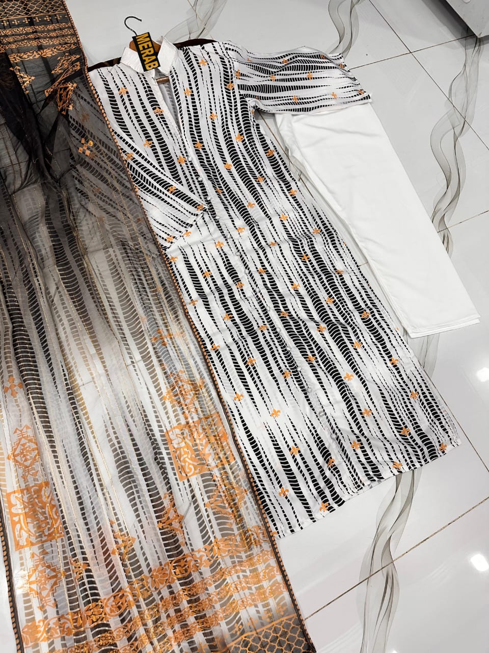 3Pcs Tie-Dye Printed Long