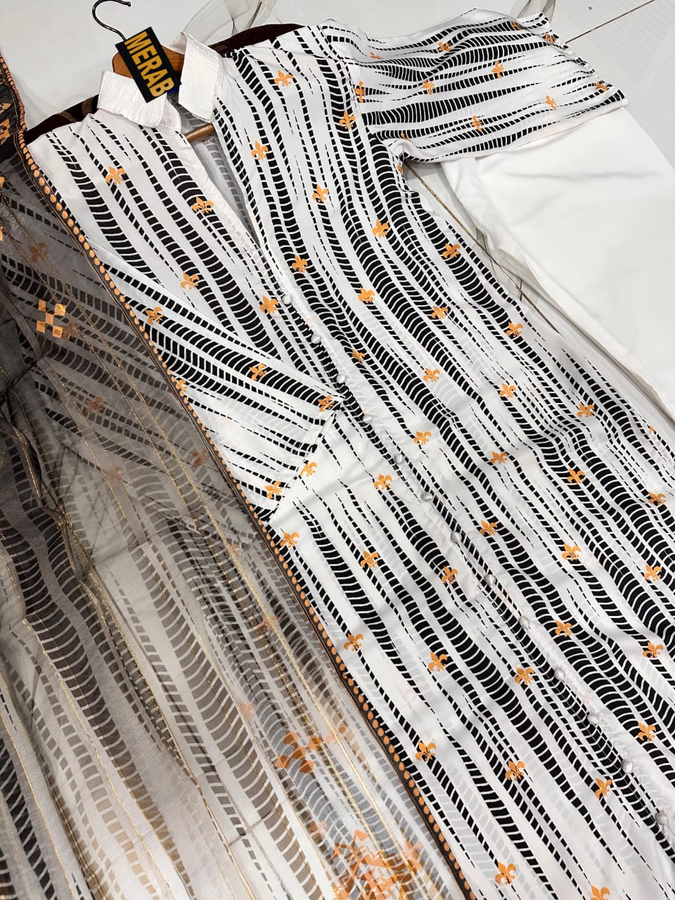 3Pcs Tie-Dye Printed Long