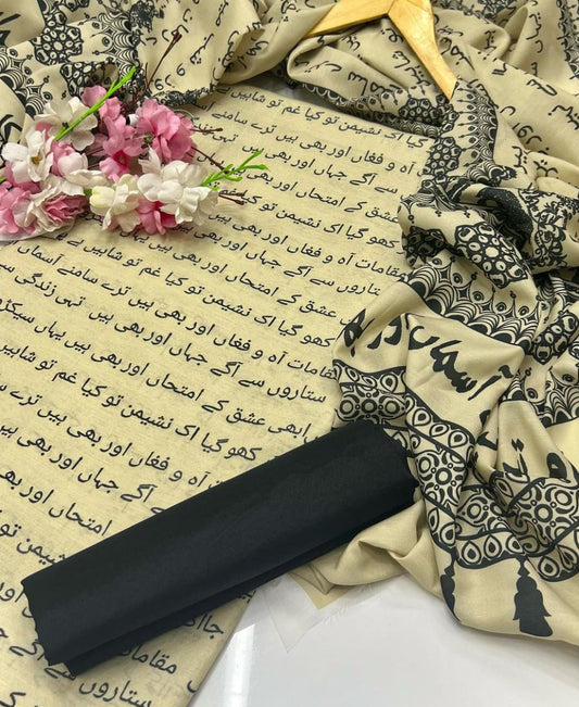 3Pcs Unstitched Suit