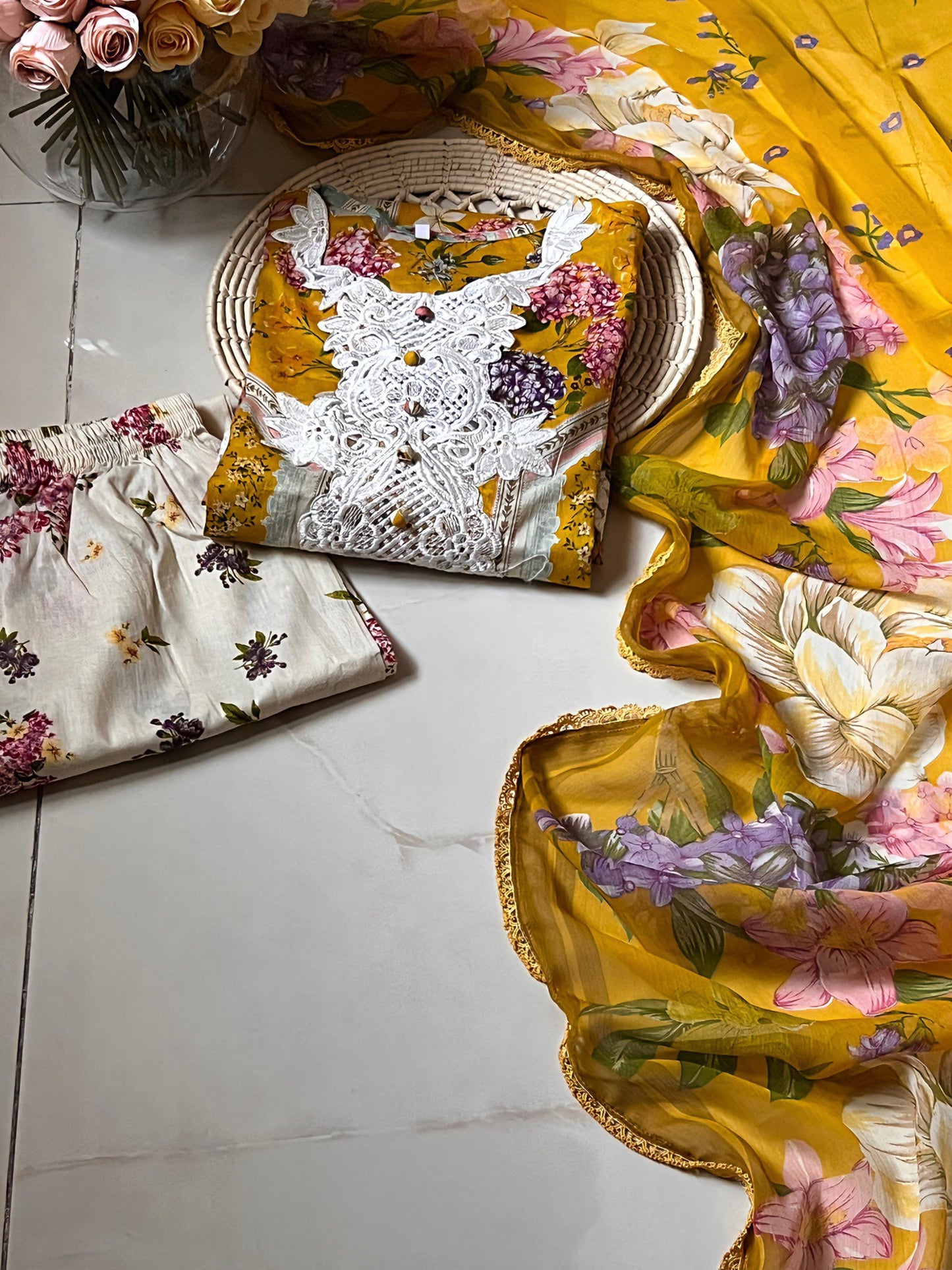 3 Piece Embroidered Stitched