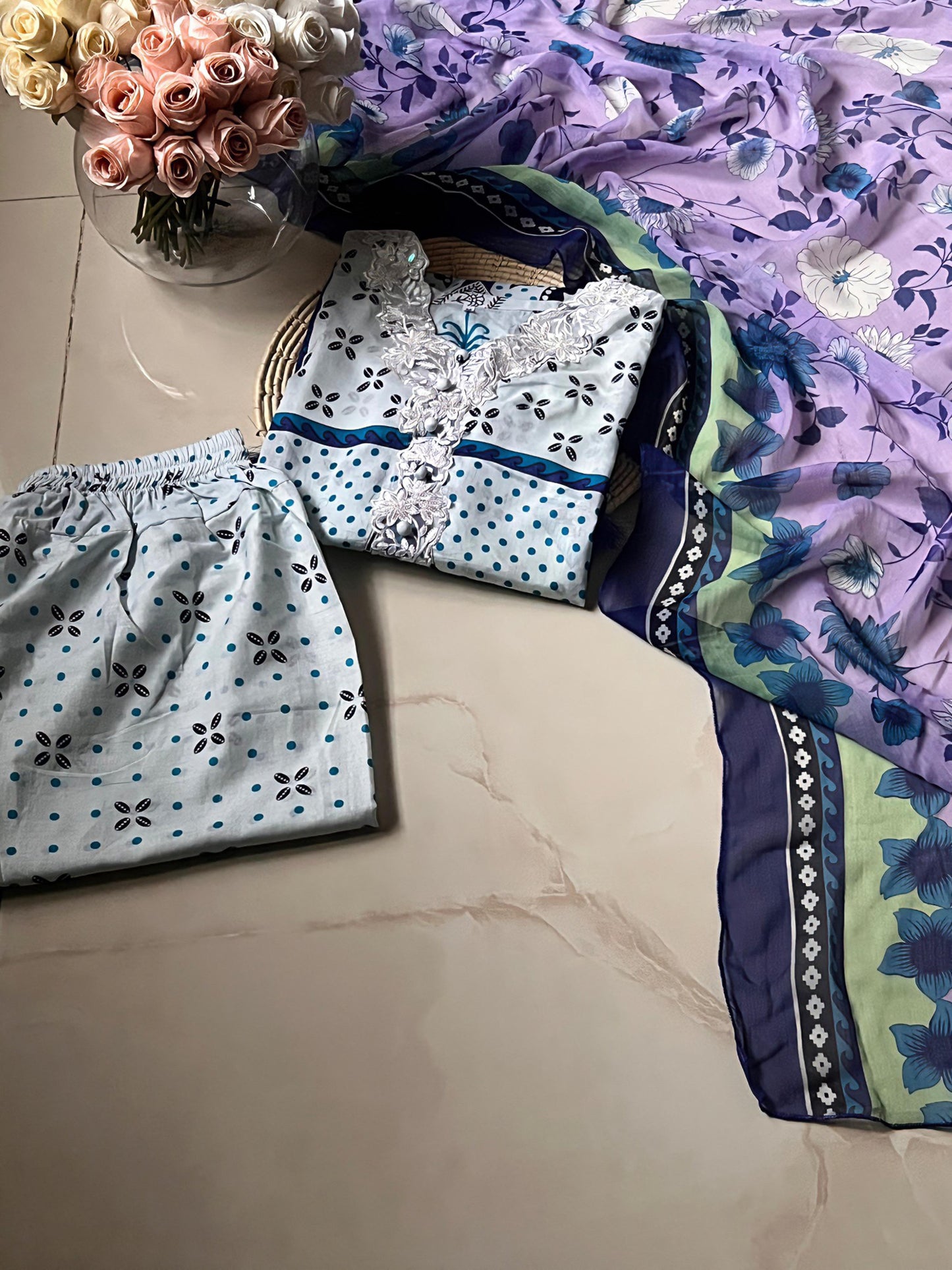3 Piece Embroidered Stitched