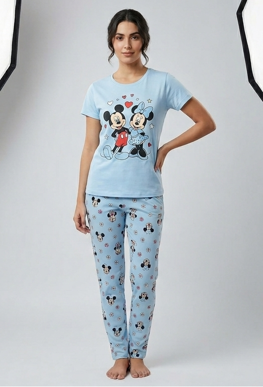 3 Piece Printed Night Suit Set