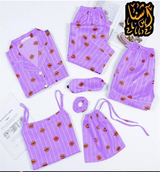 7Pcs sleepwear Set