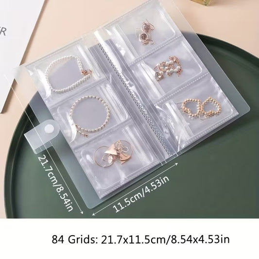 84-Grid Jewelry Organizer Book
