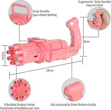 8 Hole Bubble Gun Machine