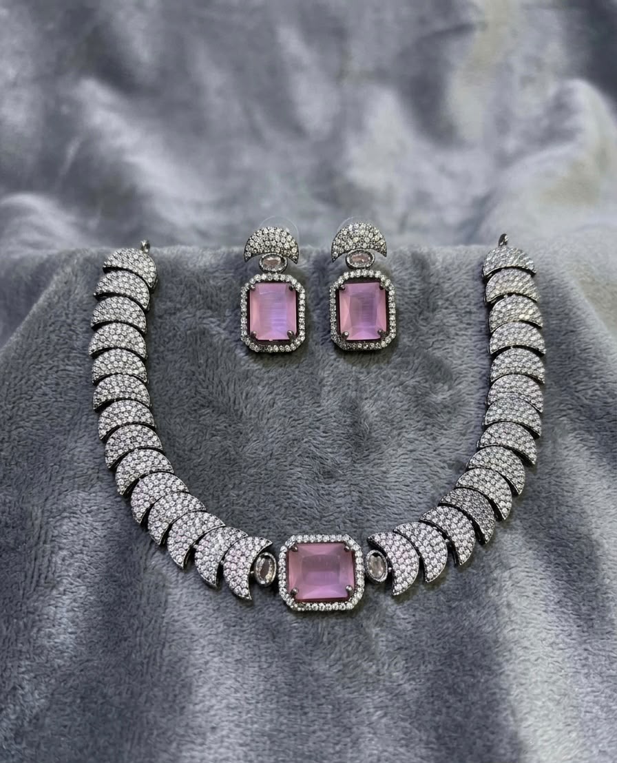 American Diamond Necklace Set