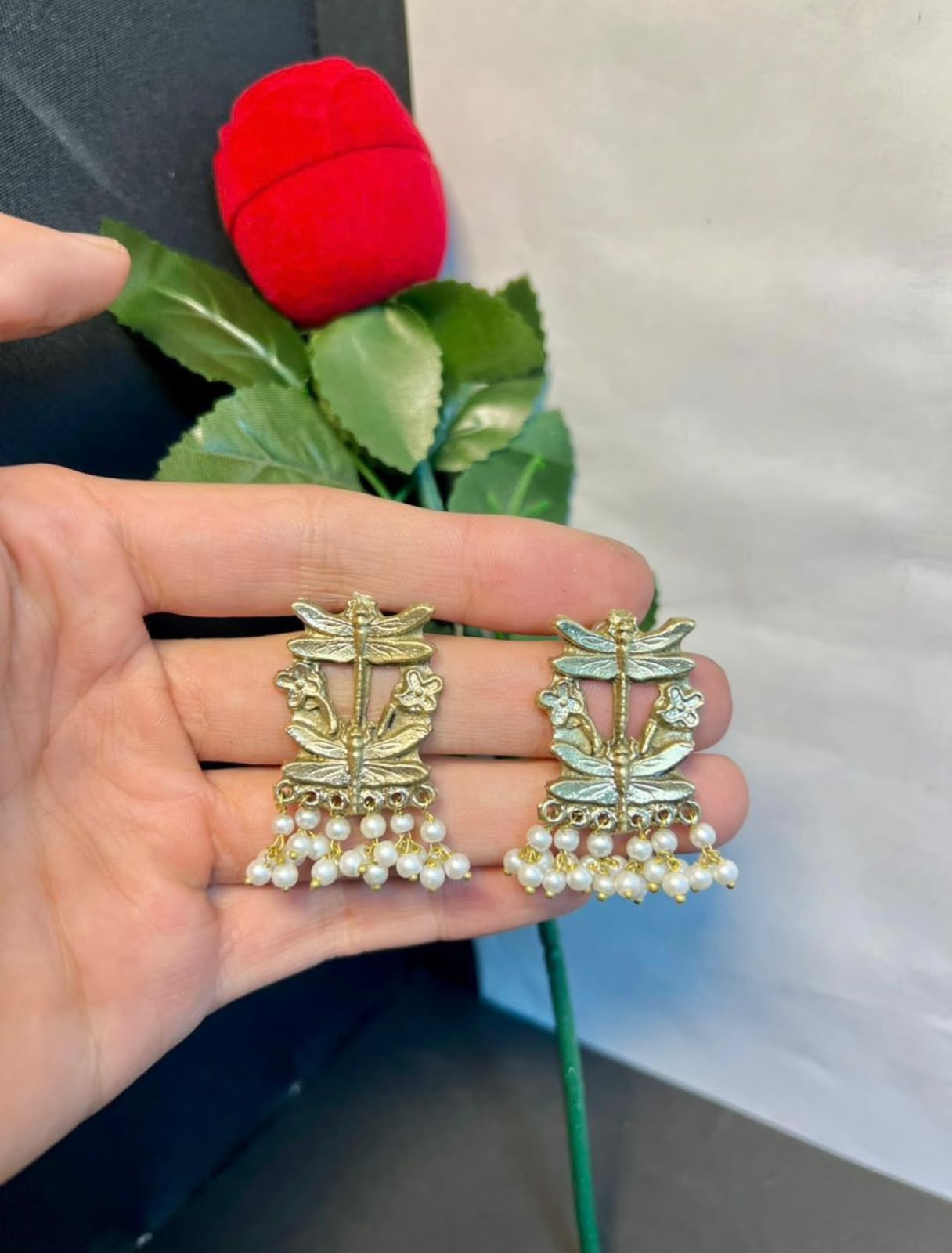 Antique Pearl Afghani Earrings