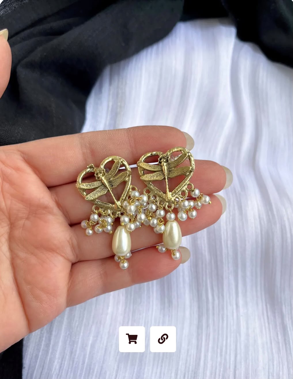 Antique Pearl Afghani Earrings