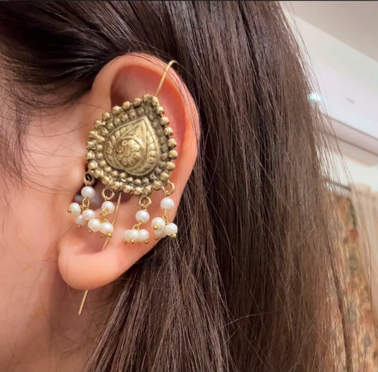 Antique Pearl Needle Earring