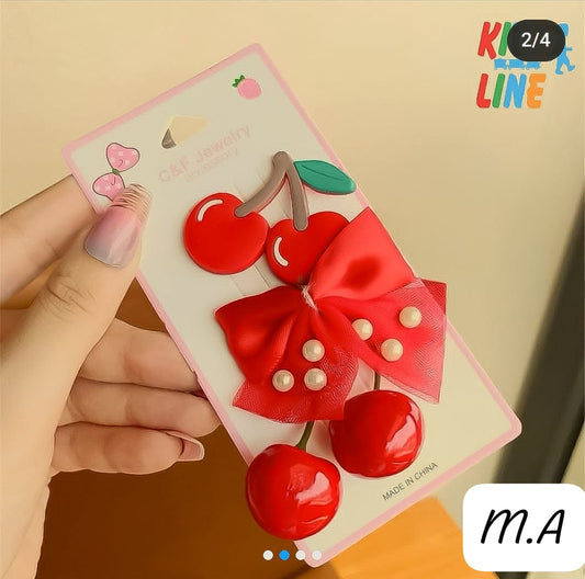 Fancy Cherry Hairclips