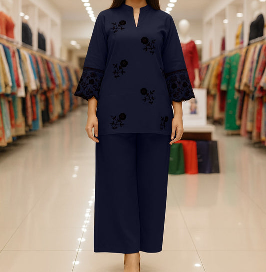 Embroidered Cord Set