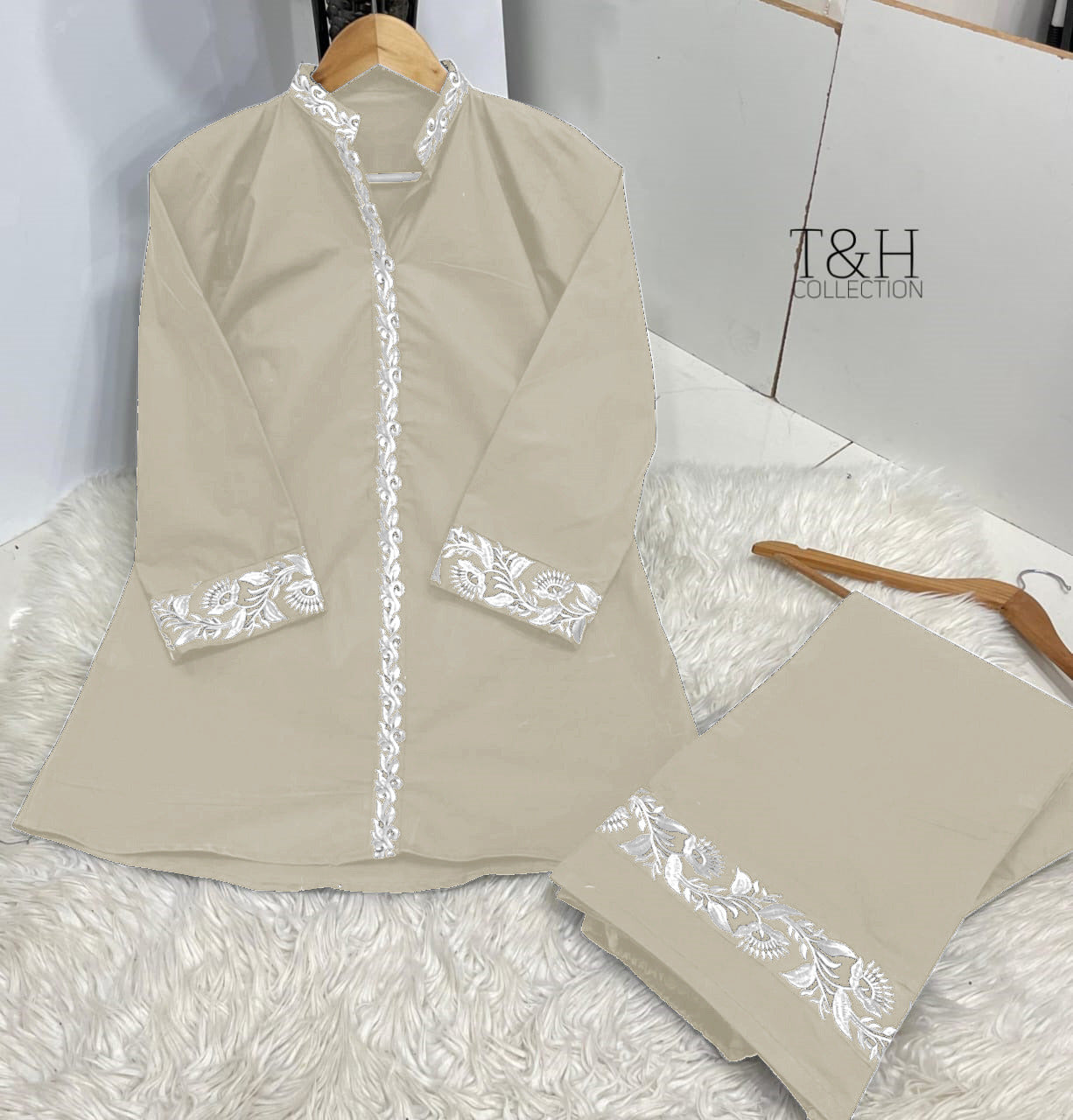 Embroidered Cord Set