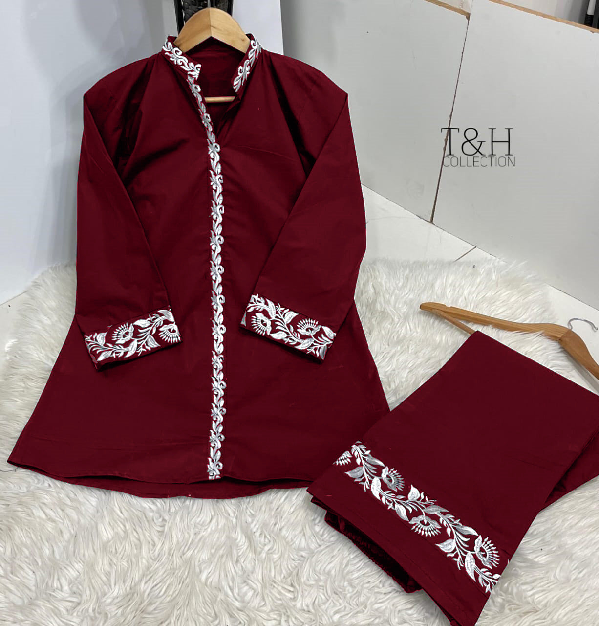 Embroidered Cord Set