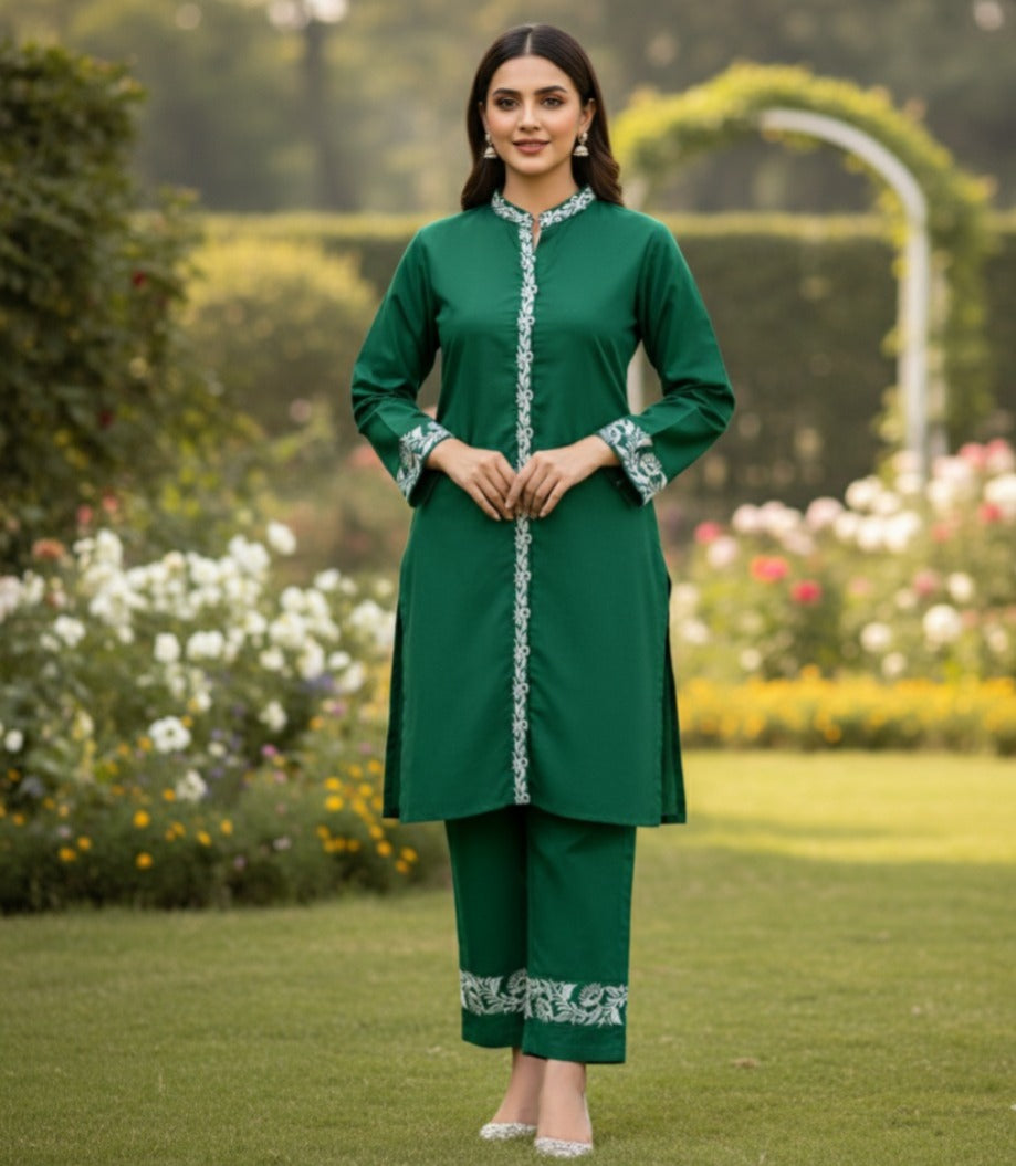 Embroidered Cord Set